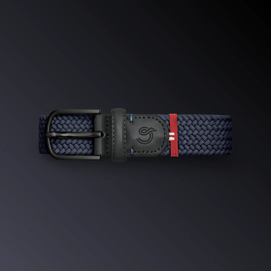 Navy katoenen elastische riem La Boucle - Memphis