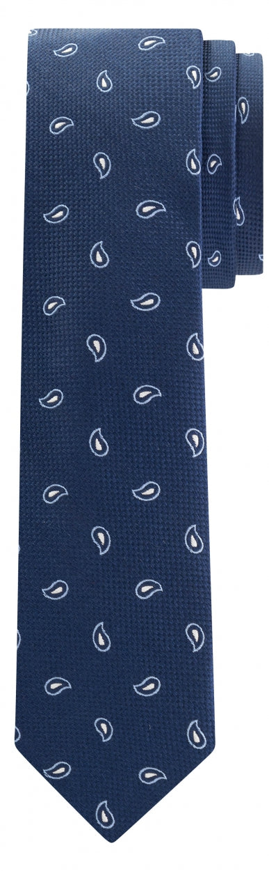 Navy silk tie with paisley print Michael Kors - MK0DS00039/411