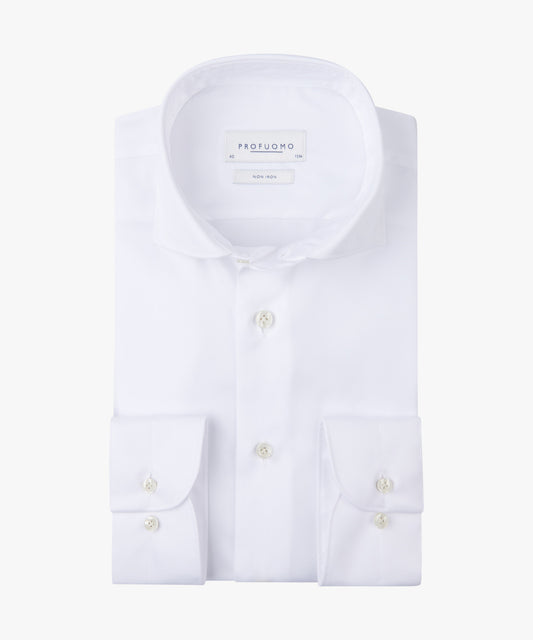 White cotton slim fit shirt Profuomo - PP2H00010A-B