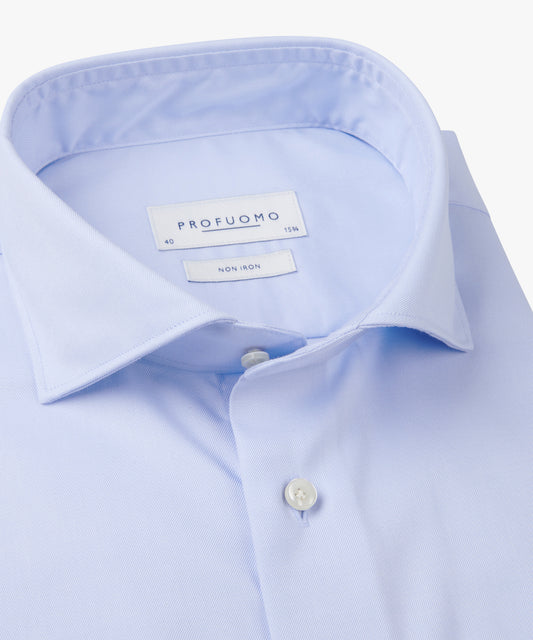 Blue cotton slim fit shirt Profuomo - PP2H00010A-B