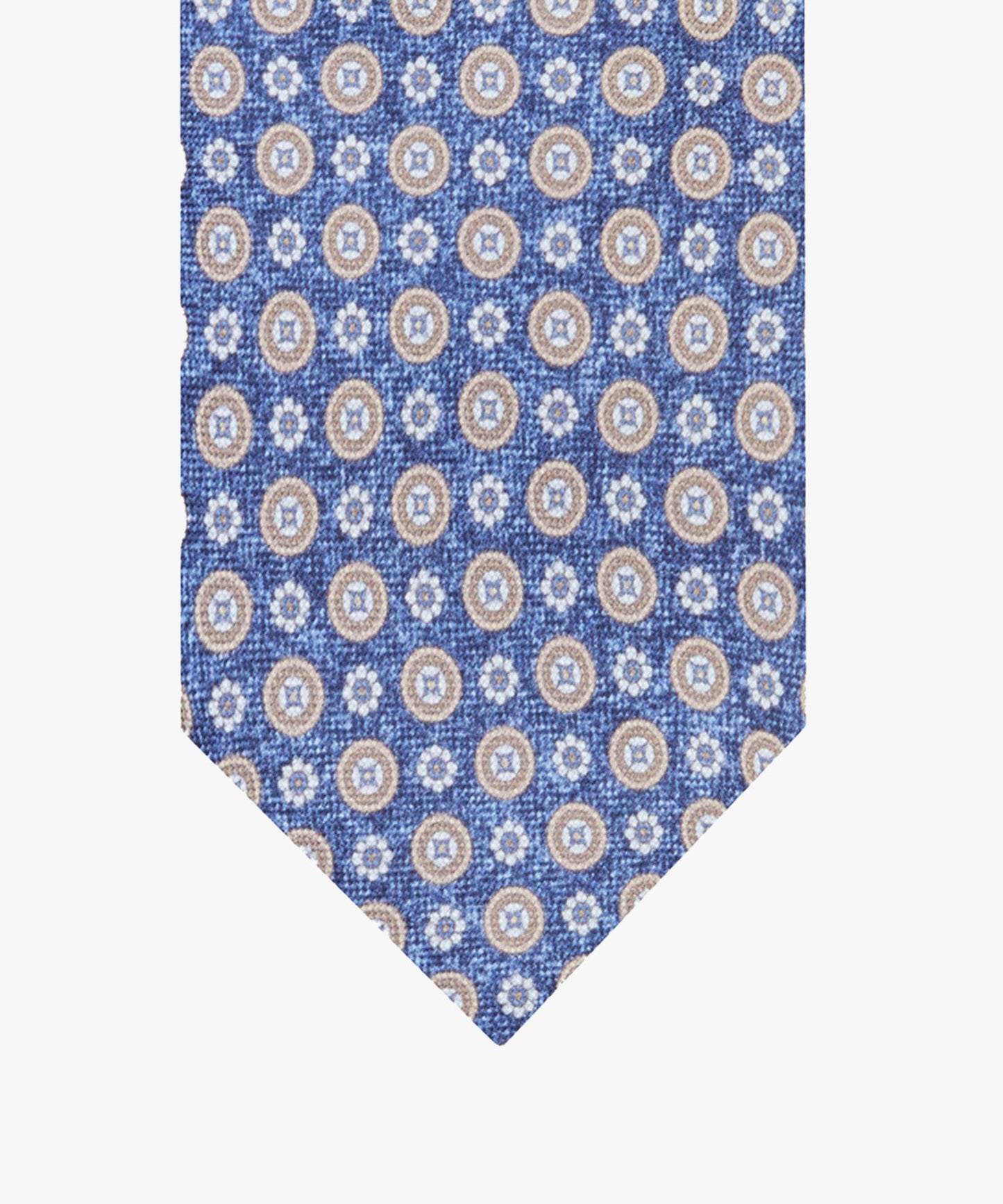 Blue silk tie with print Profuomo - PPVA10036A