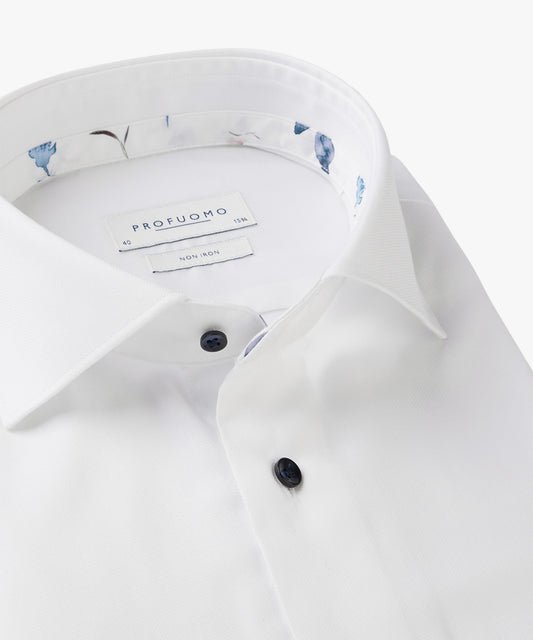 Wit katoenen slim fit overhemd Profuomo - PPVH10001A