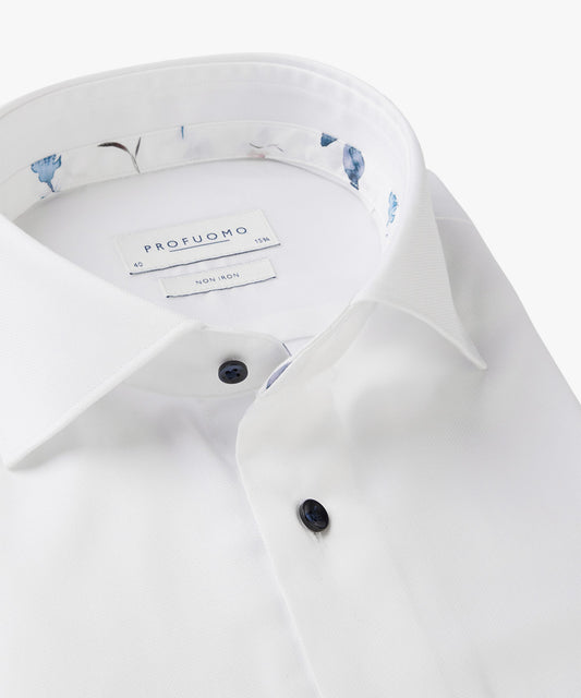 White cotton slim fit shirt Profuomo - PPVH10001A
