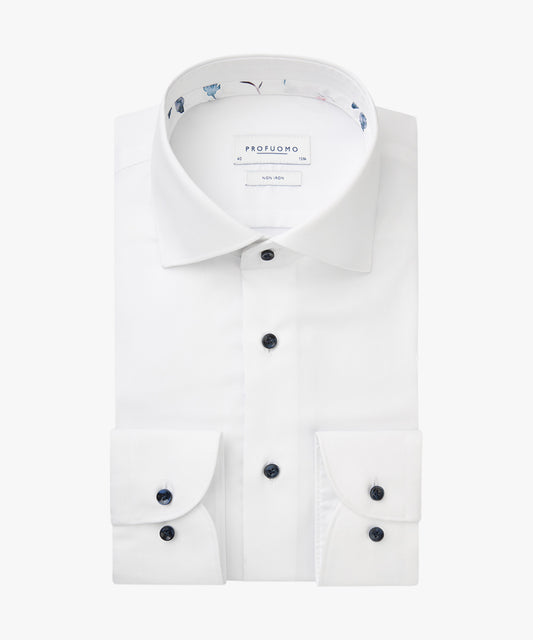 Wit katoenen slim fit overhemd Profuomo - PPVH10001A