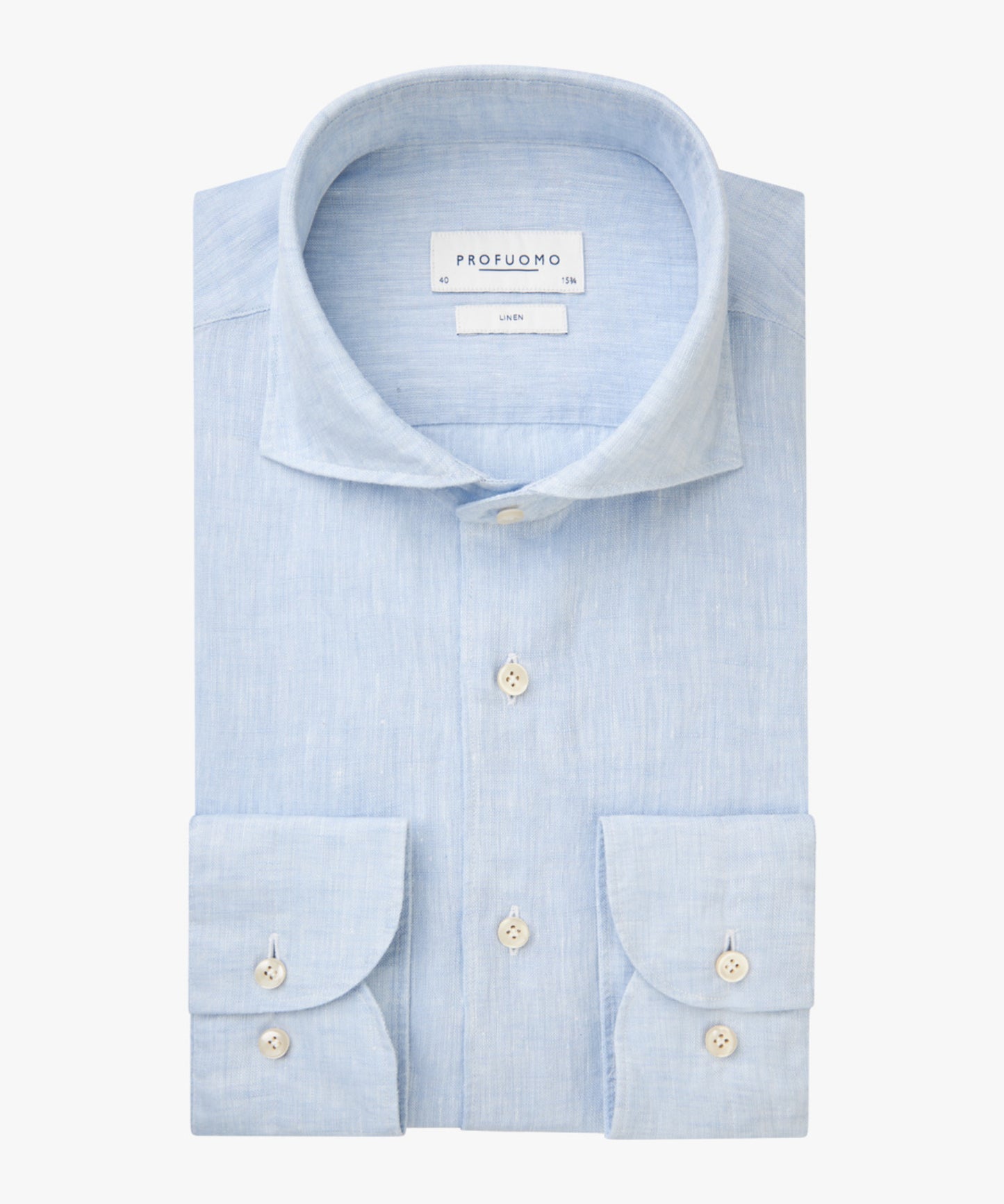 Lightblue linnen slim fit shirt Profuomo - PPXH10017A-B-P
