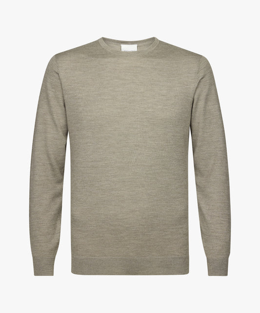 Lichtgroene merino crewneck trui Profuomo - PPVJ30001G-H-F-C