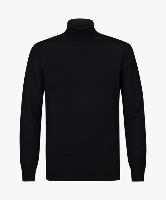 Black merino turtleneck pullover Profuomo - PPVJ30005A-B-F