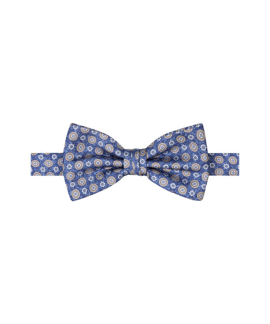 Blue silk bowtie with print Profuomo - PPVV10036A