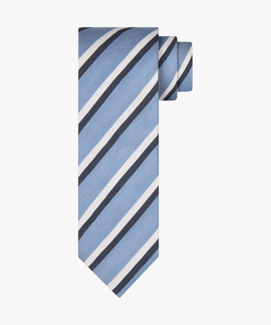 Blue striped linnen silk tie Profuomo - PPWA10076A