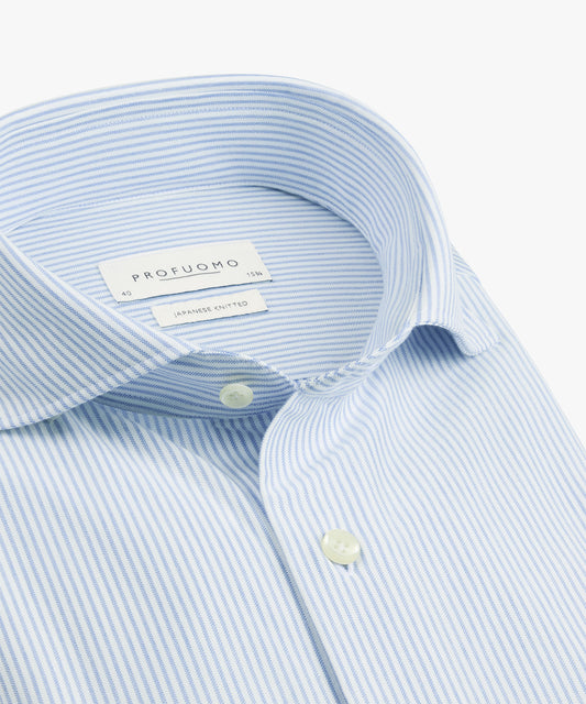 Light blue striped slim fit shirt Profuomo - PPWH10006A