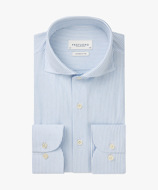 Light blue striped slim fit shirt Profuomo - PPWH10006A