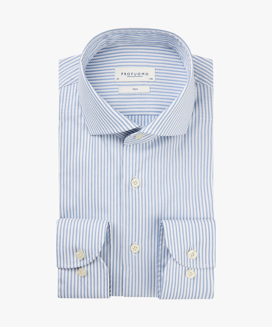 Blue striped slim fit shirt Profuomo - PPWH10011A