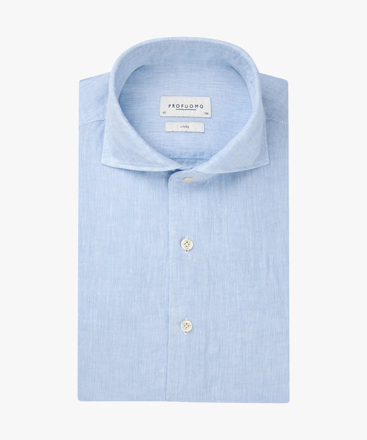 Light blue linnen slim fit shirt Profuomo - PPWH10020A-B-C-G
