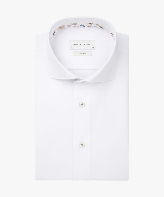 White cotton slim fit shirt Profuomo - PPWH30008A