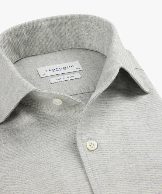 Grey flannel slim fit shirt Profuomo - PPWH30022E