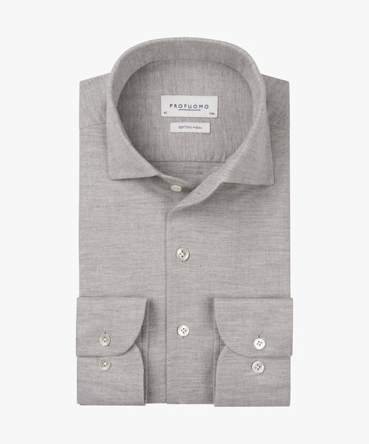 Grey flannel slim fit shirt Profuomo - PPWH30022E