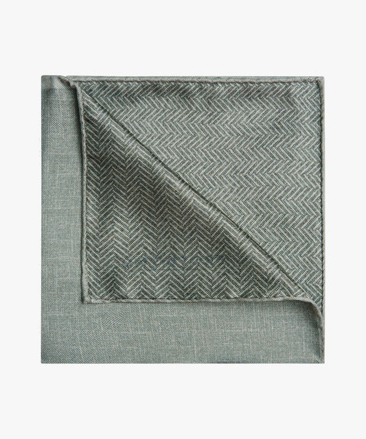 Green silk pocket square Profuomo - PPWN30064C
