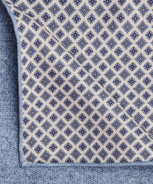Blue silk pocket square Profuomo - PPWN30065A-B