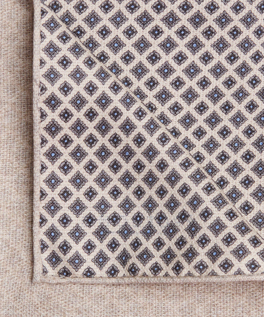 Beige silk pocket square Profuomo - PPWN30065A-B