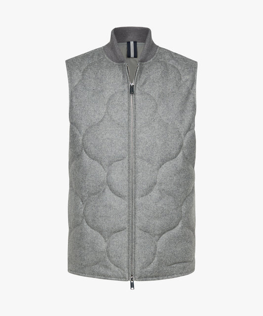 Grijze wollen visgraat bodywarmer Profuomo - PPWU30006A