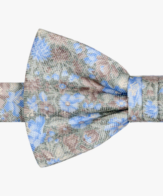 Light green silk bowtie with flowers Profuomo - PPWV10046D
