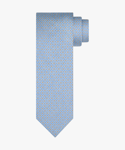 Blue silk tie with print Profuomo - PPXA10040C-D