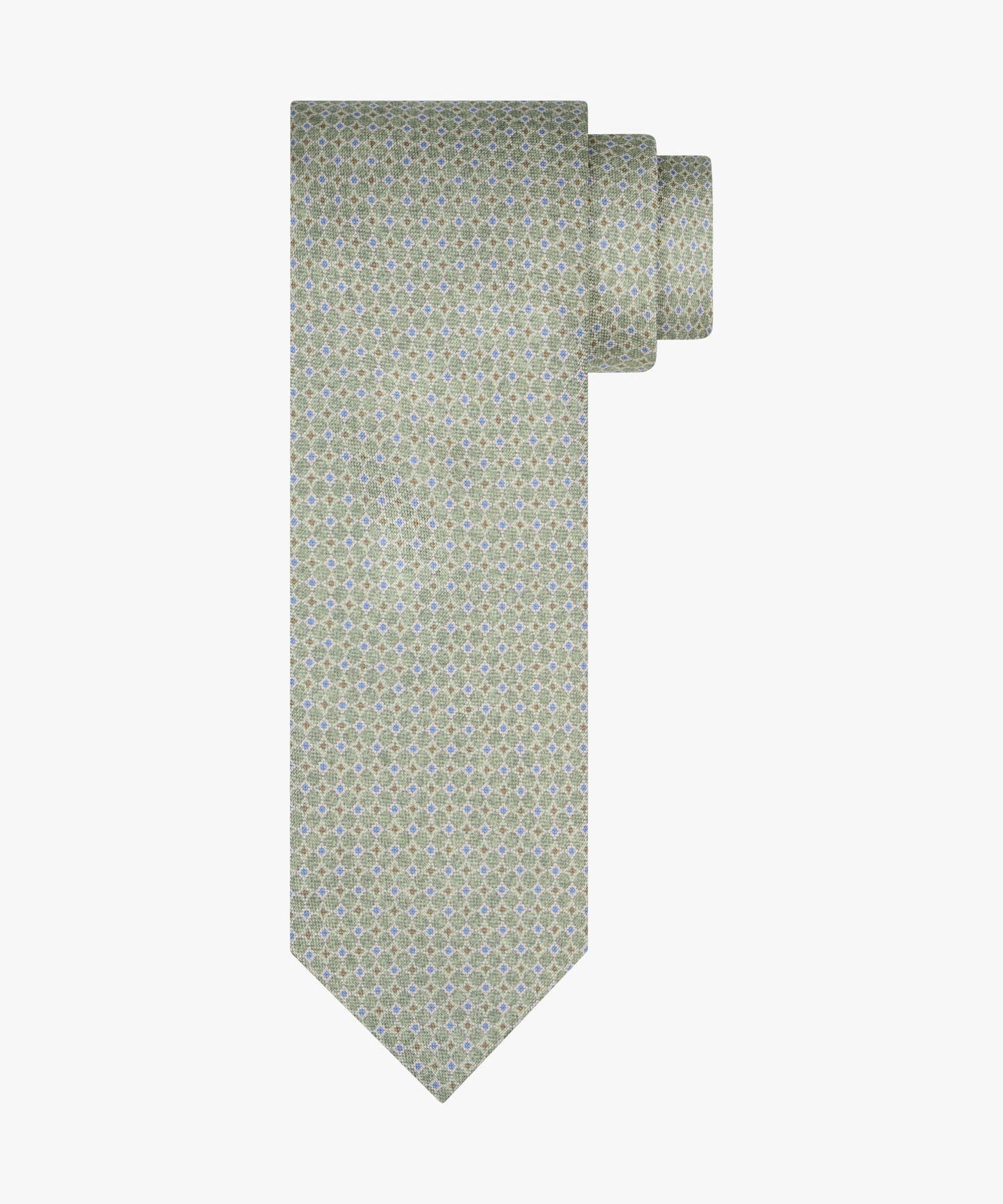 Green silk tie with print Profuomo - PPXA10040D