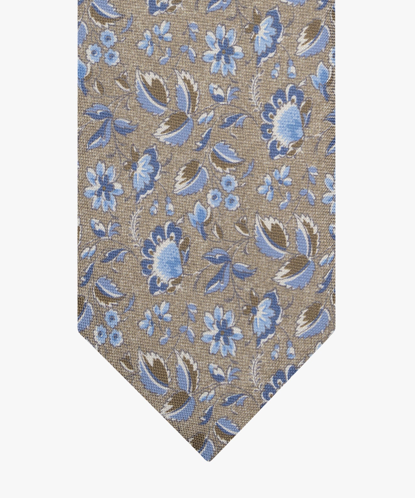 Cream silk tie with print Profuomo - PPXA10042A-B