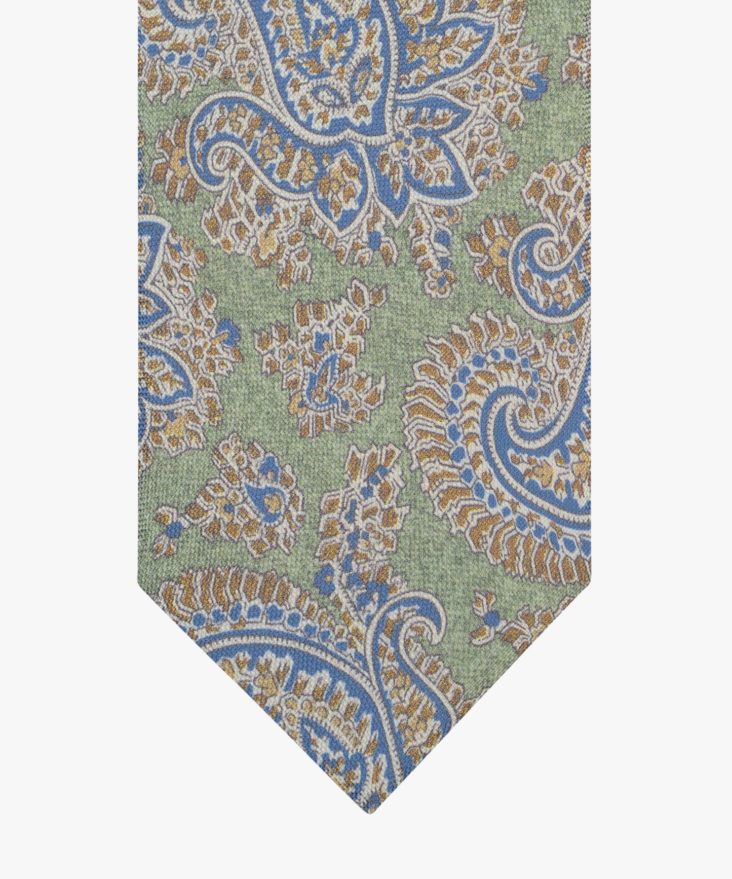 Green silk tie with print Profuomo - PPXA10044C-D