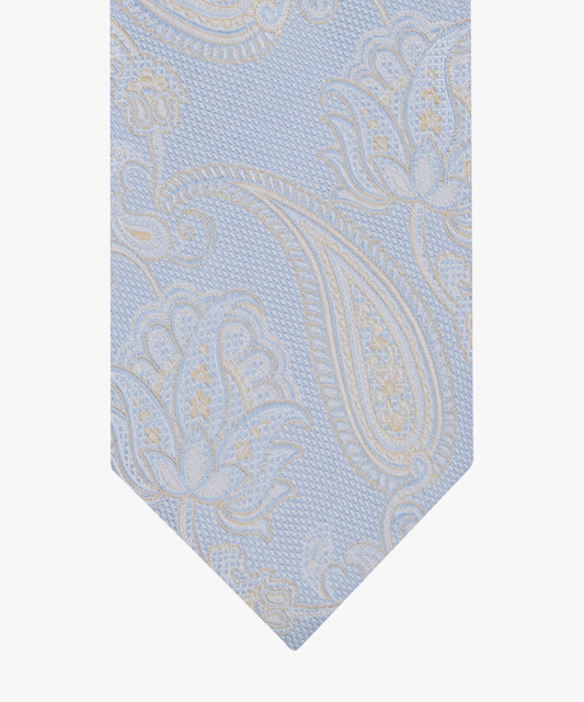Blue silk tie with paisley Profuomo - PPXA10052C