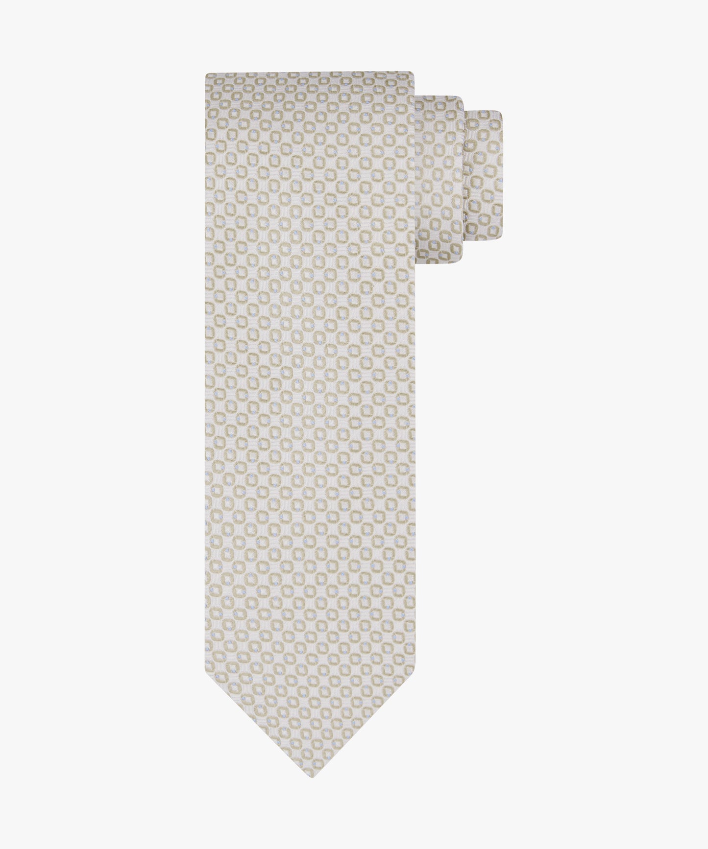 Beige silk tie with print Profuomo - PPXA10055B