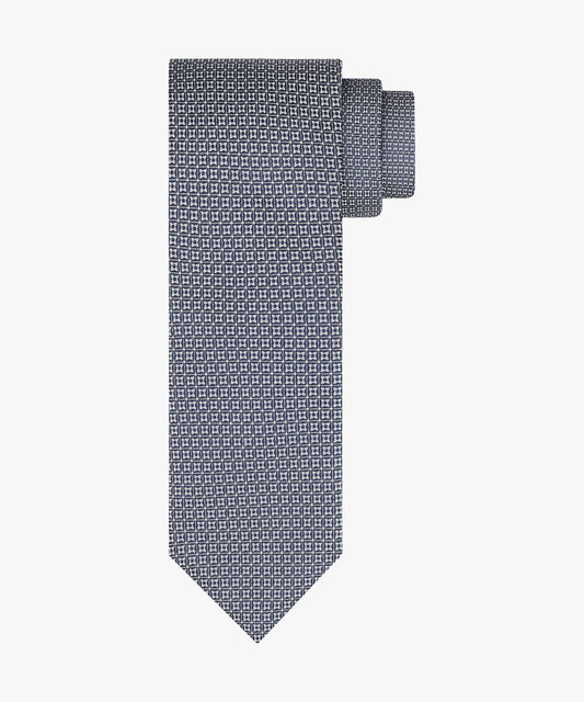 Navy zijden stropdas met print Profuomo - PPXA30007C