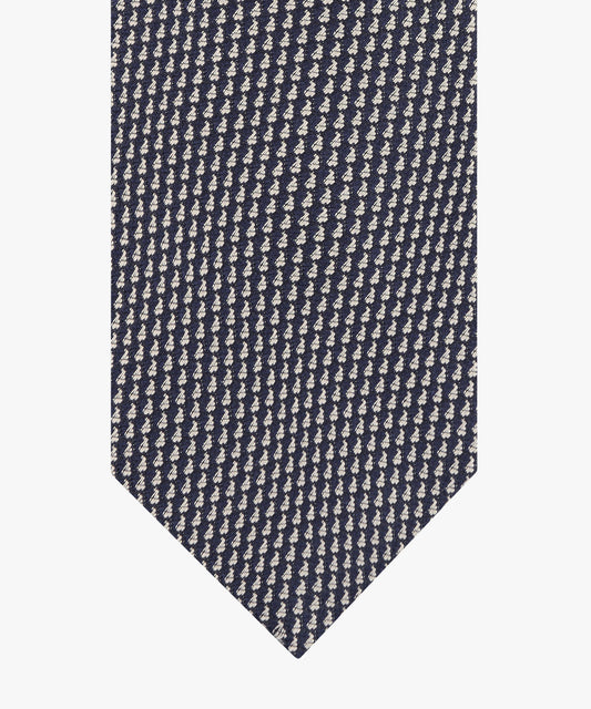Navy zijden stropdas met print Profuomo - PPXA30009C