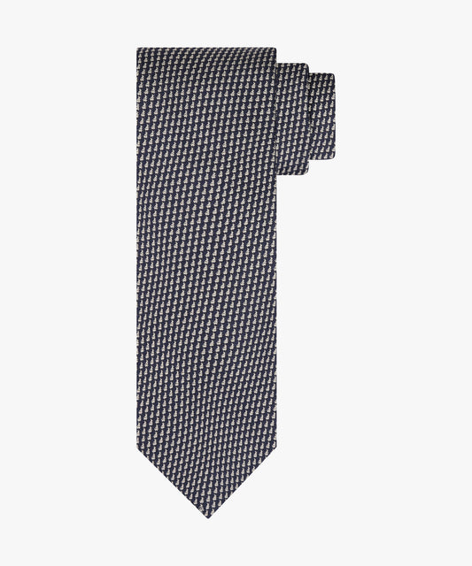 Navy zijden stropdas met print Profuomo - PPXA30009C