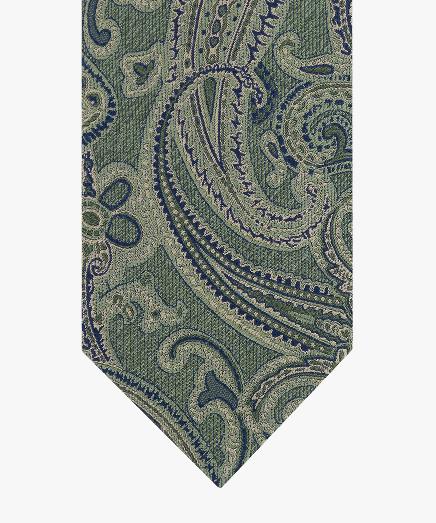 Green silk tie with paisley print Profuomo - PPXA30042D