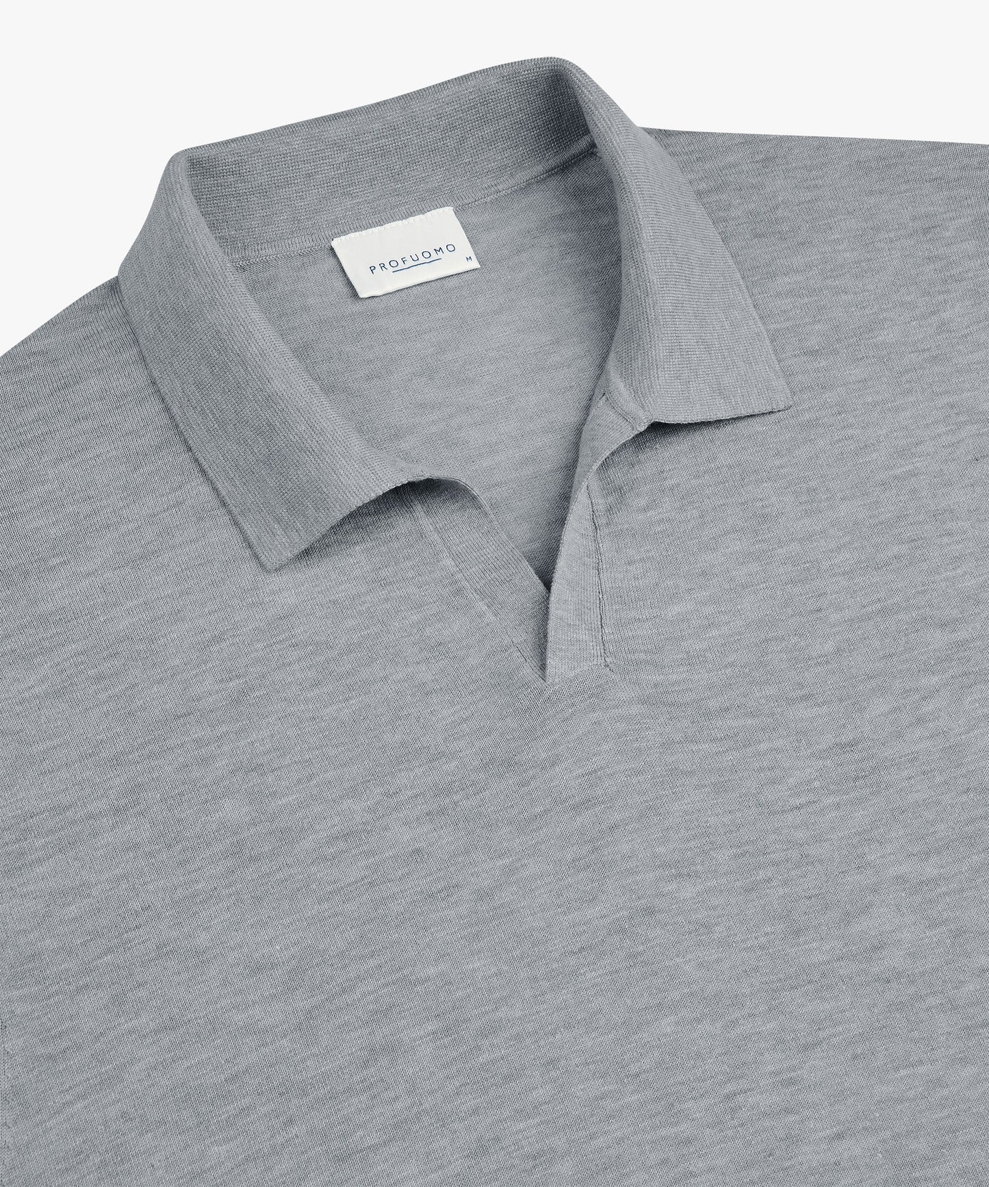 Blue grey knitted polo Profuomo - PPXD10006D
