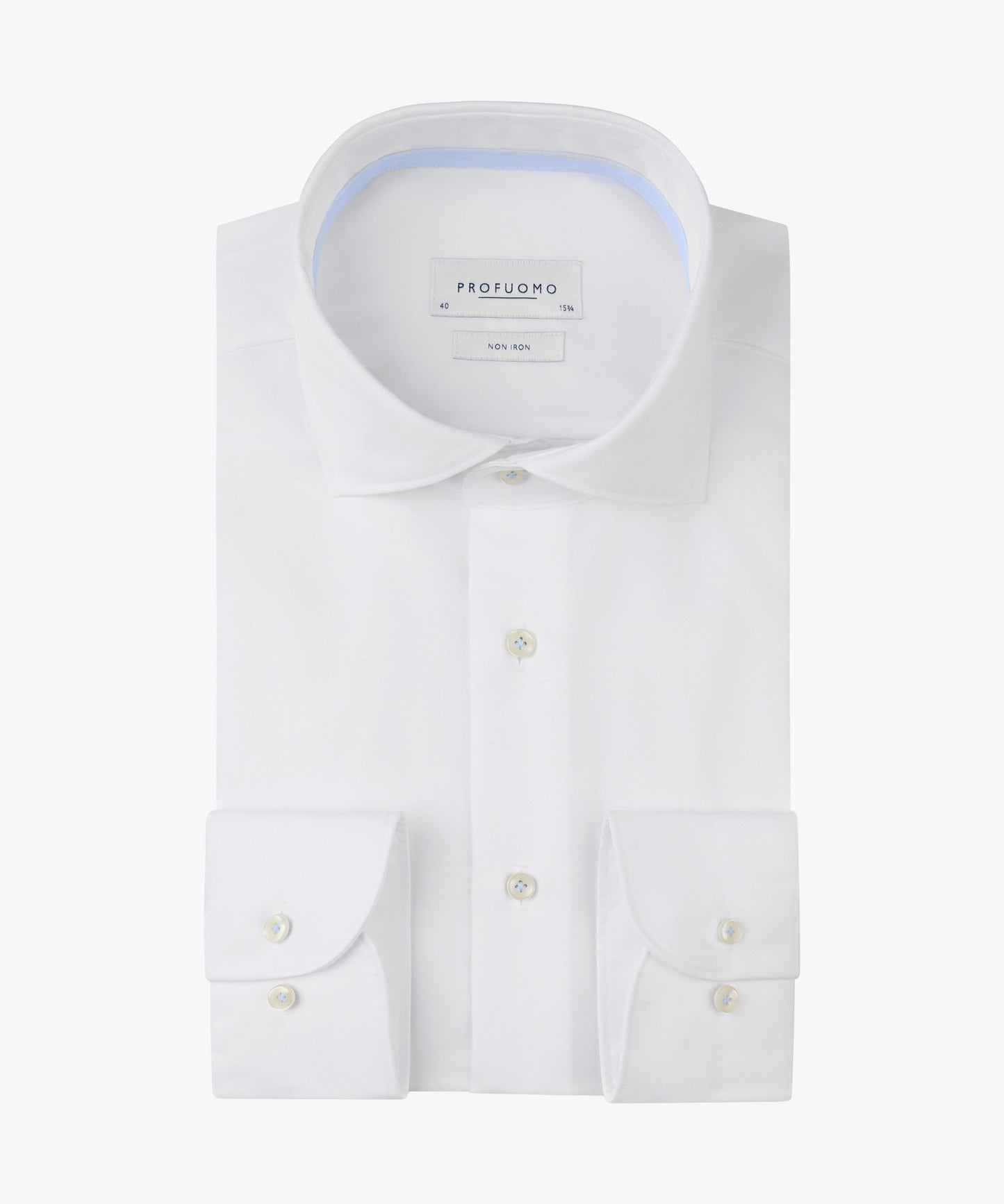 White cotton slim fit shirt Profuomo - PPXH10004A