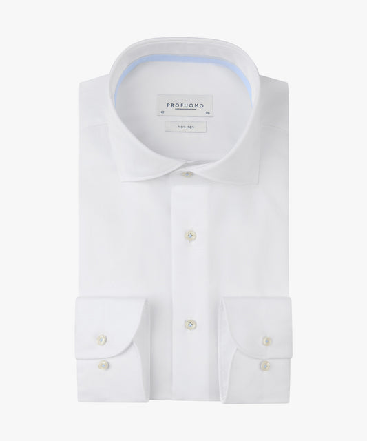 Witte katoenen slim fit overhemd Profuomo - PPXH10004A