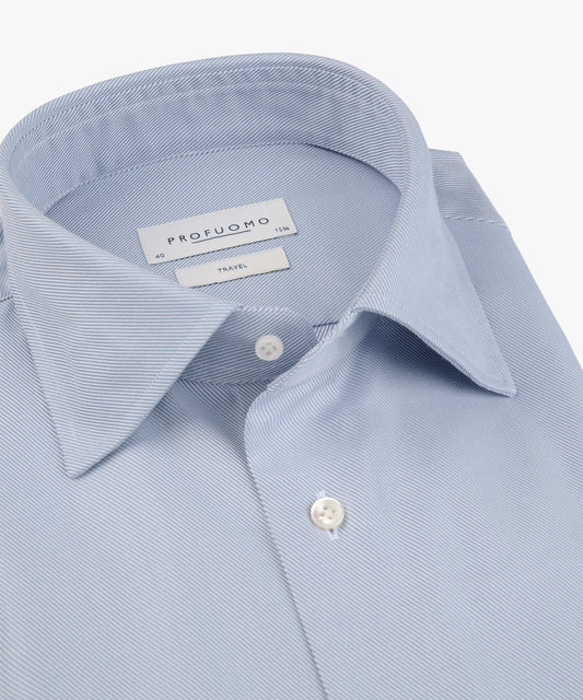 Blauw katoenen slim fit overhemd Profuomo - PPXH30012C