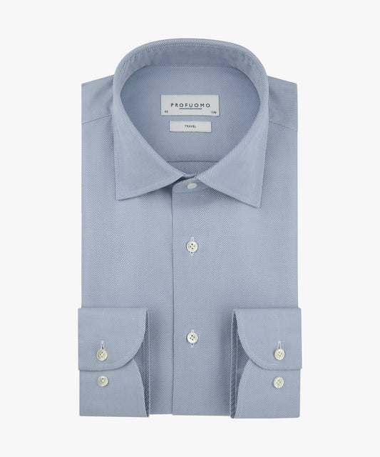 Blauw katoenen slim fit overhemd Profuomo - PPXH30012C