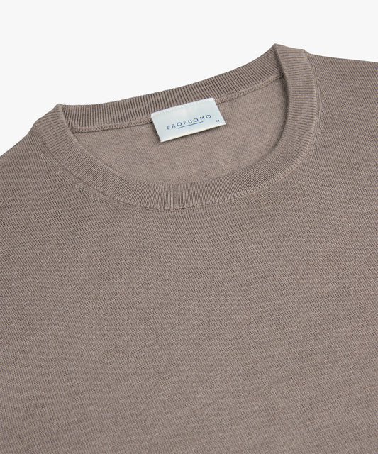 Aubergine woolen crew neck pullover Profuomo - PPXJ30024F
