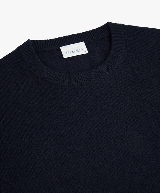 Navy cashmere crew neck pullover Profuomo - PPXJ30037A-D