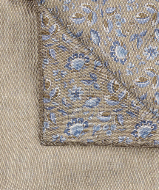 Brown silk pocket square Profuomo - PPXN10001A-B-C-D-E