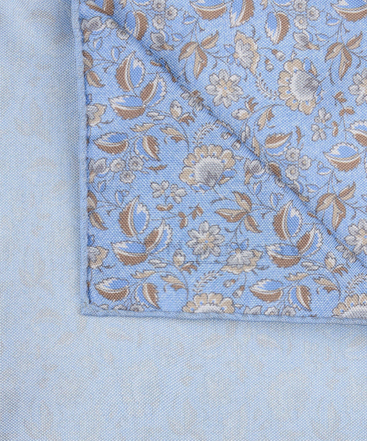 Blue silk pocket square Profuomo - PPXN10001A-B-C-D-E