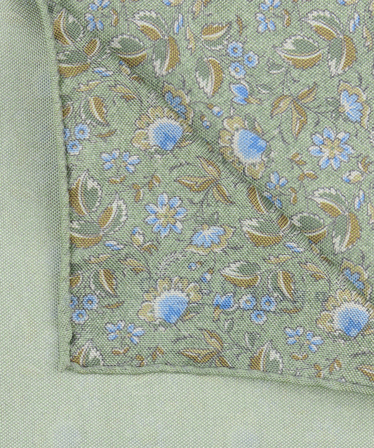 Green silk pocket square Profuomo - PPXN10001A-B-C-D-E