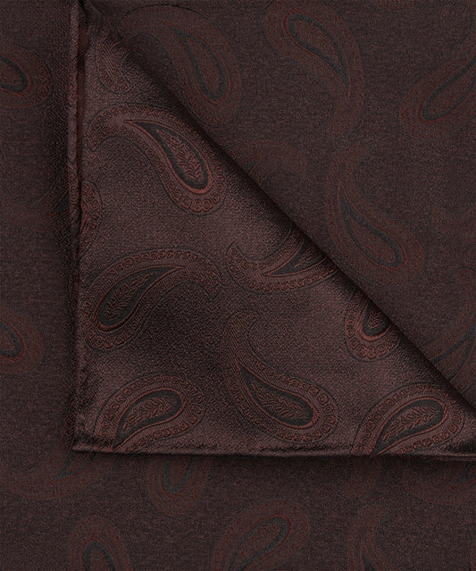 Burgundy silk pocket square Profuomo - PPXN30017C