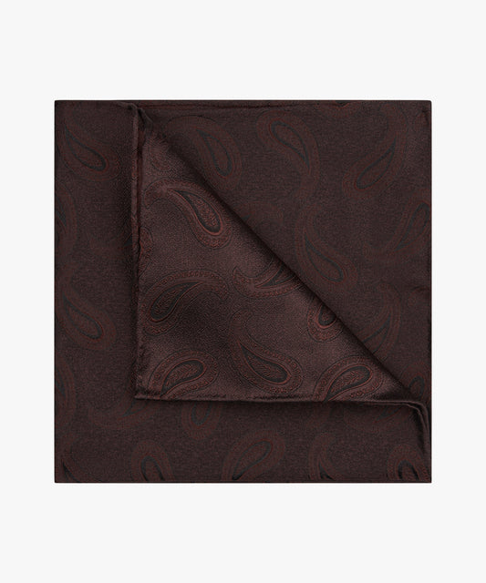 Burgundy silk pocket square Profuomo - PPXN30017C
