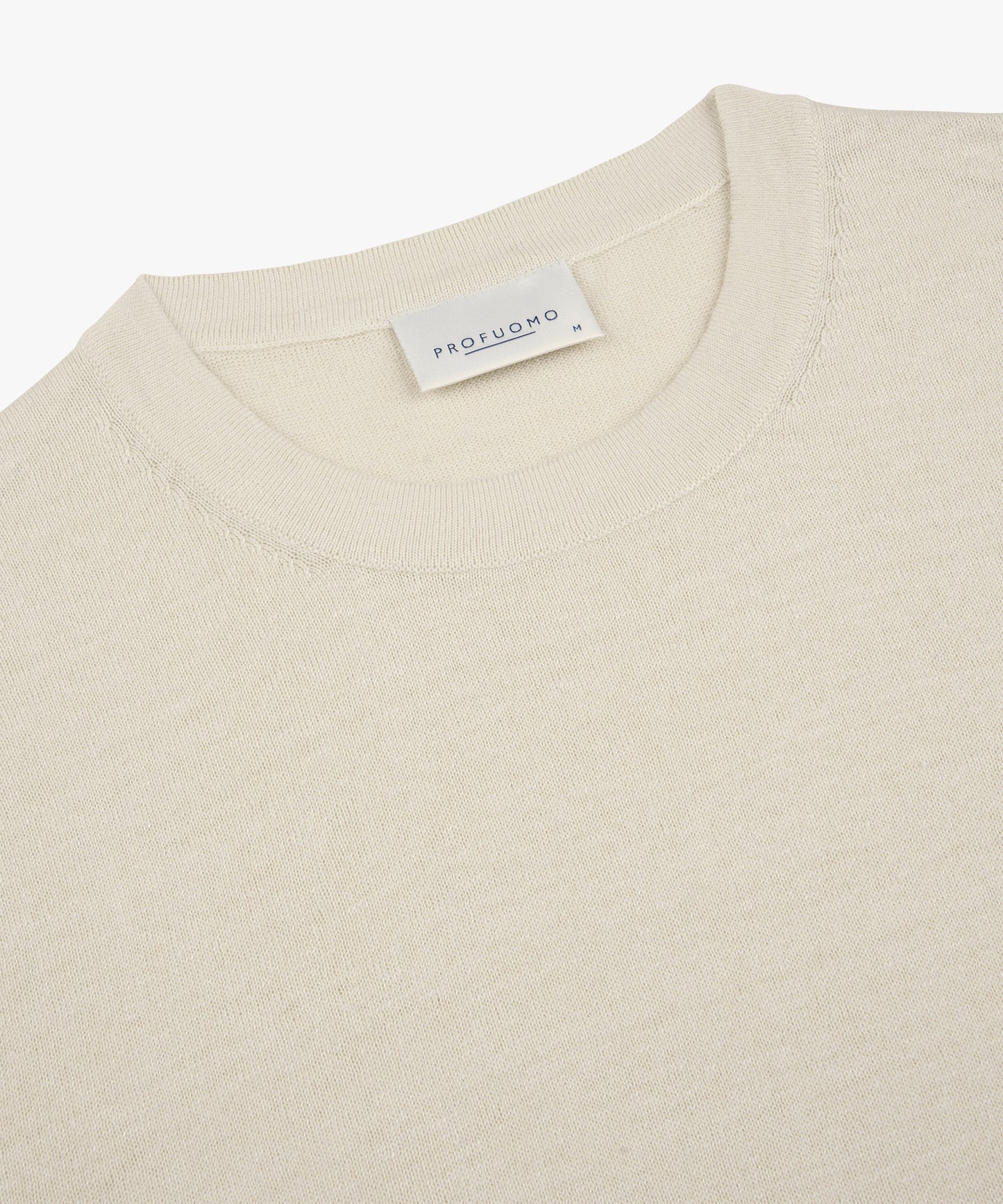 Ecru cotton linnen T-Shirt Profuomo - PPXT10006B-F