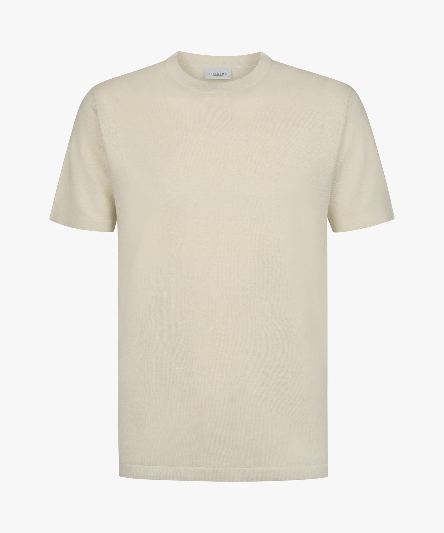 Ecru cotton linnen T-Shirt Profuomo - PPXT10006B-F
