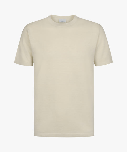 Ecru cotton linnen T-Shirt Profuomo - PPXT10006B-F